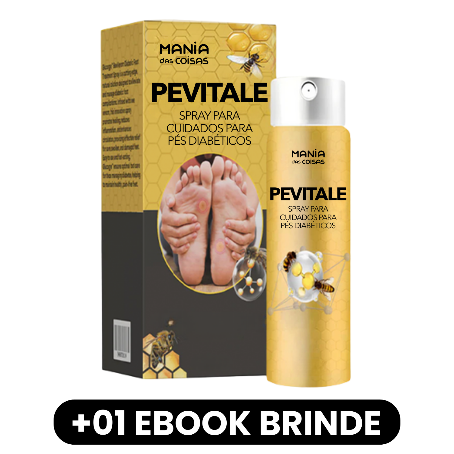 PEVITALE - Spray para Cuidados para Pés Diabéticos